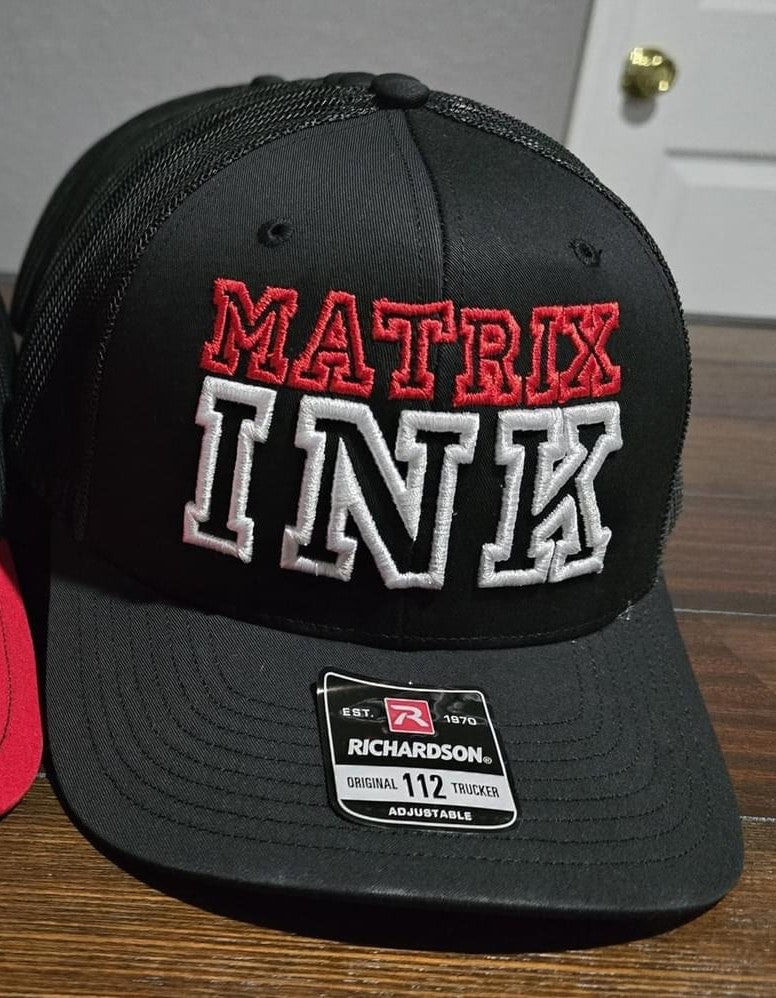 MatrixINK 3D Puff Trucker Hat-Black